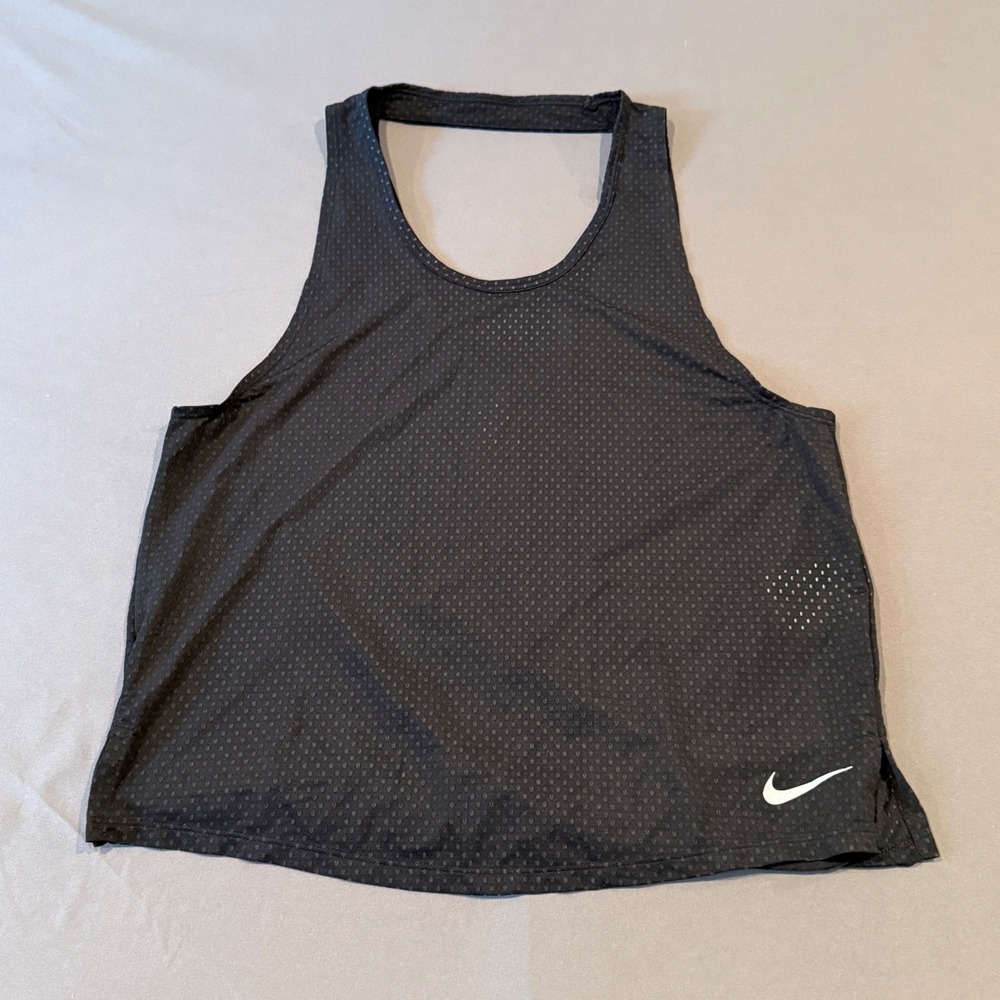Nike Women's Black Mesh Athletic Tank Top Racerback Sleeveless Activewear - Picture 5 of 10
